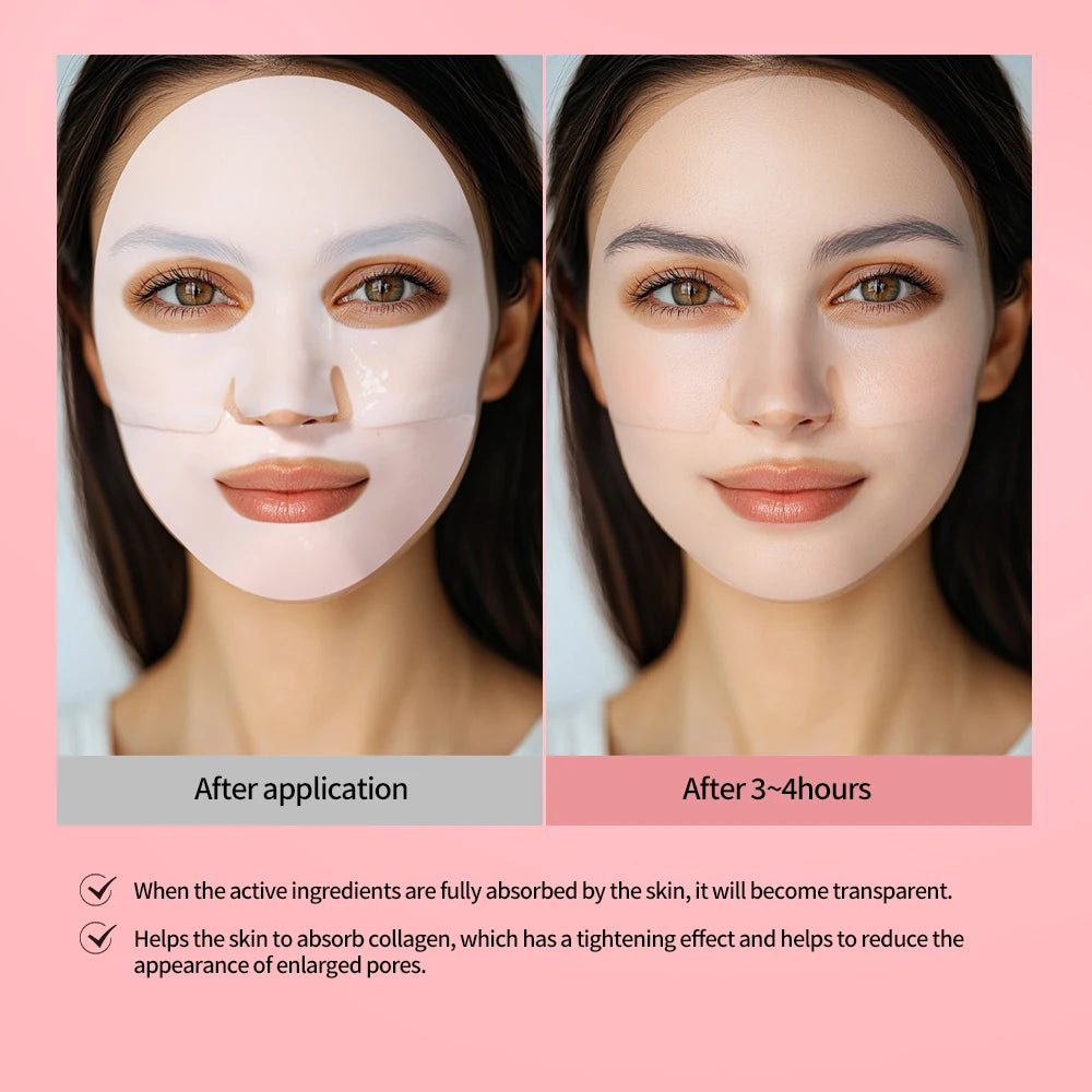 Masque Nuit Bio-Collagène — Pores Affinés & Teint Éclairci (4 pièces)