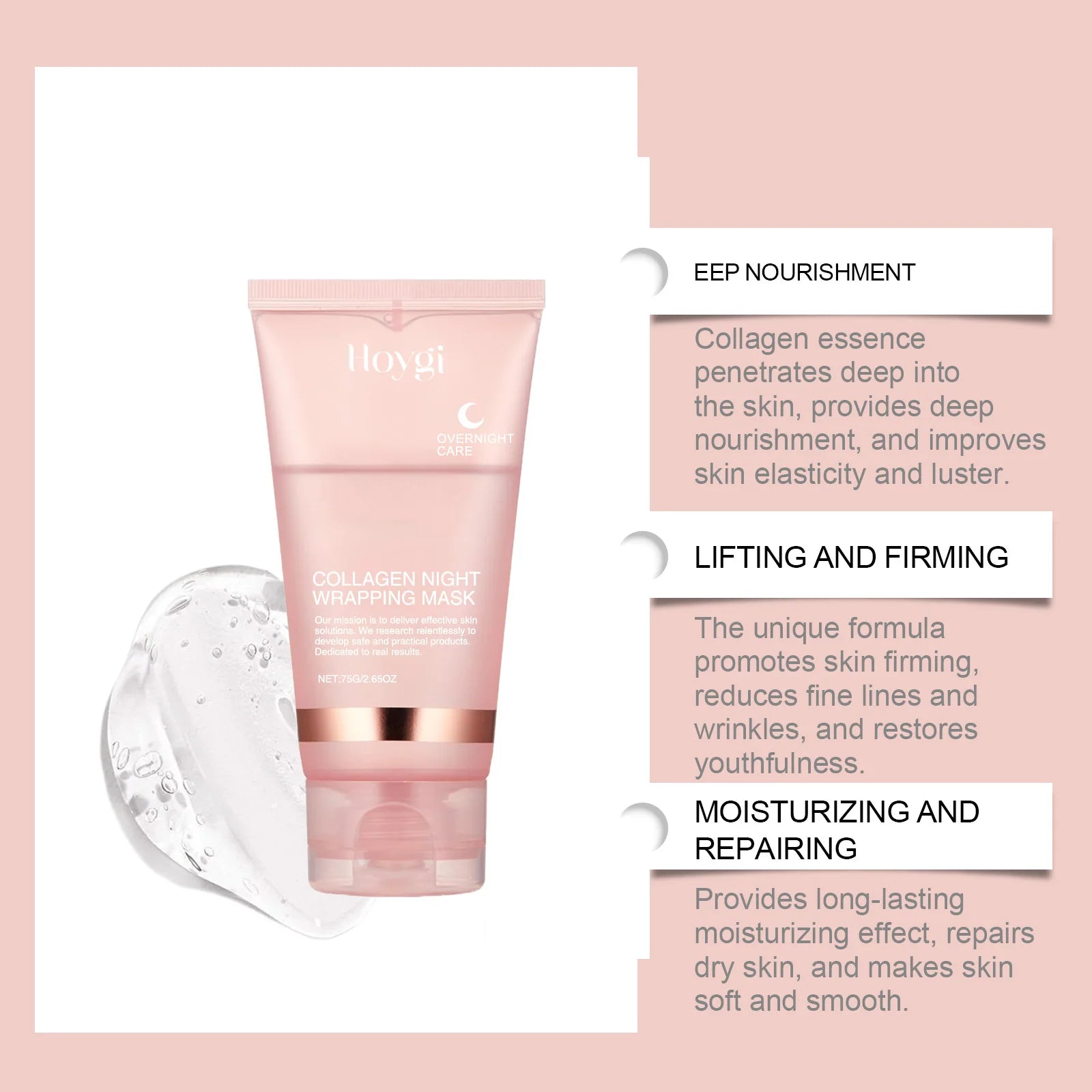 Masque Peel-Off au Collagène — Éclat, Lissage & Raffermissement